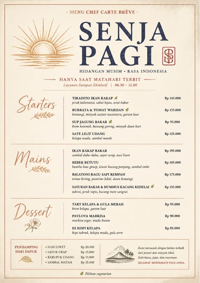 Chef Carte Brève fancy-menu menu template preview