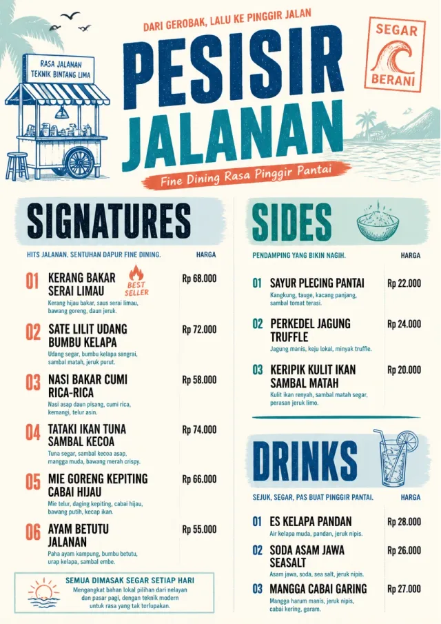 Street Stall Flyer fancy-menu menu template preview