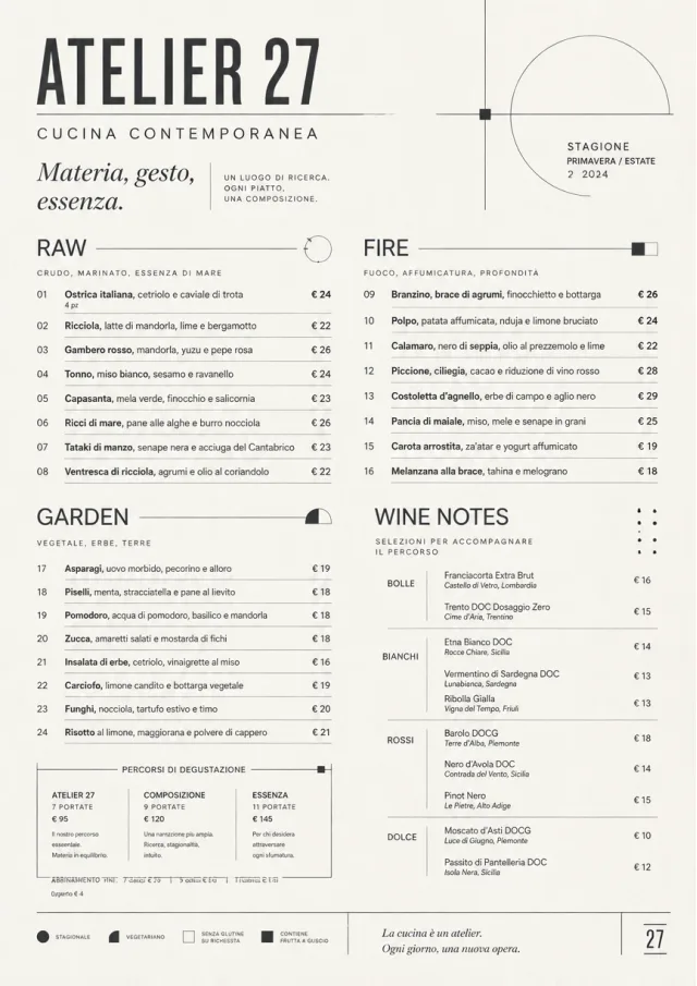 Modern Museum fancy-menu menu template preview