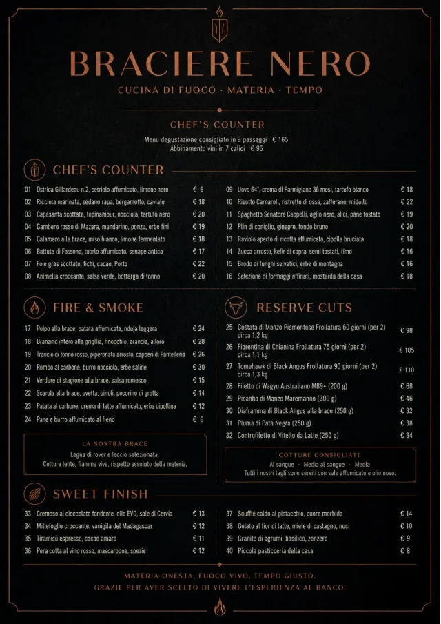 High-End Dark Mode fancy-menu menu template preview