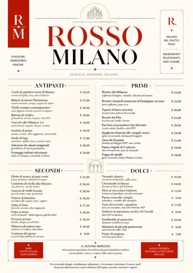 Milanese Modern fancy-menu menu template preview