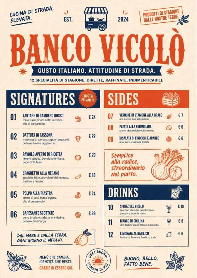 Street Stall Flyer fancy-menu menu template preview