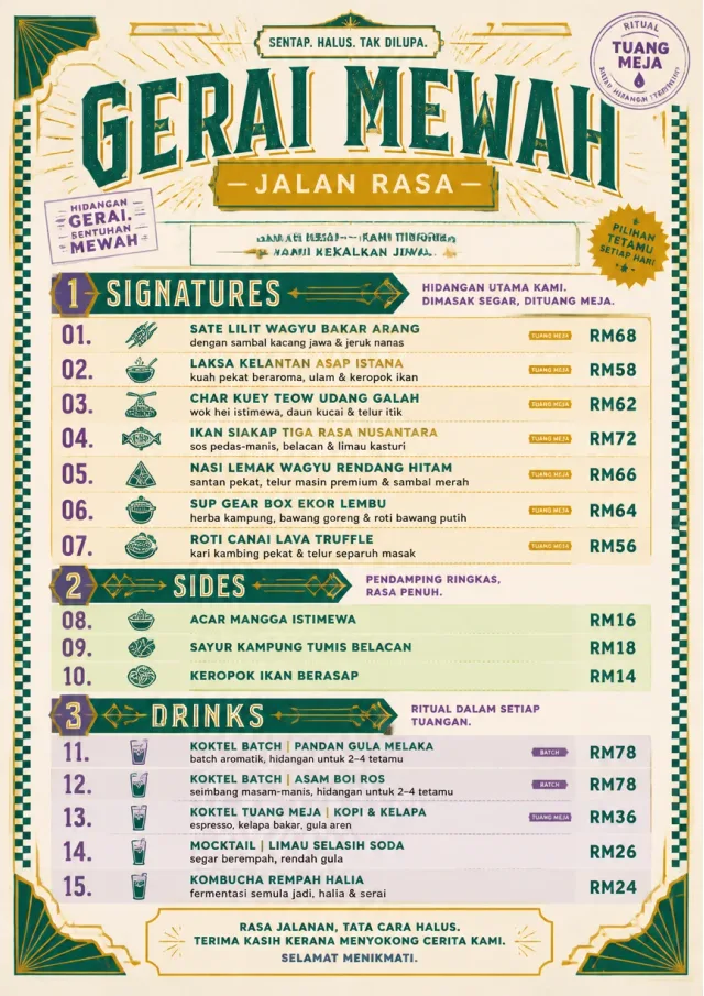 Street Stall Flyer fancy-menu menu template preview