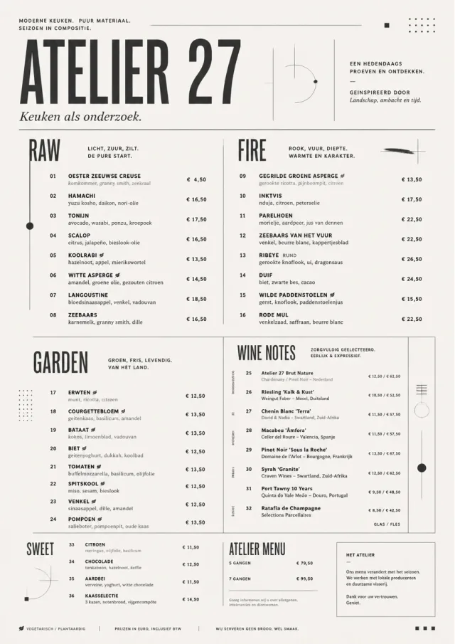Modern Museum fancy-menu menu template preview