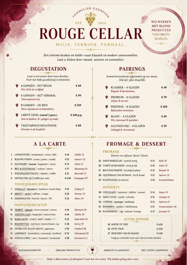 Burgundy Wine fancy-menu menu template preview
