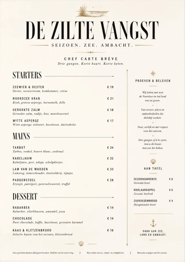 Chef Carte Brève fancy-menu menu template preview