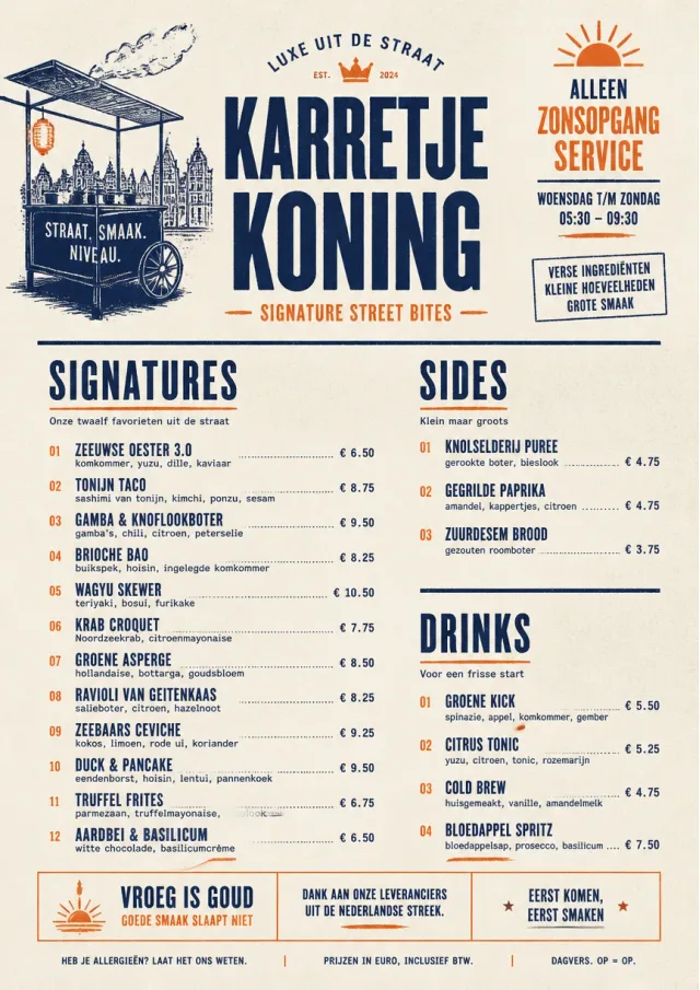 Street Stall Flyer fancy-menu menu template preview
