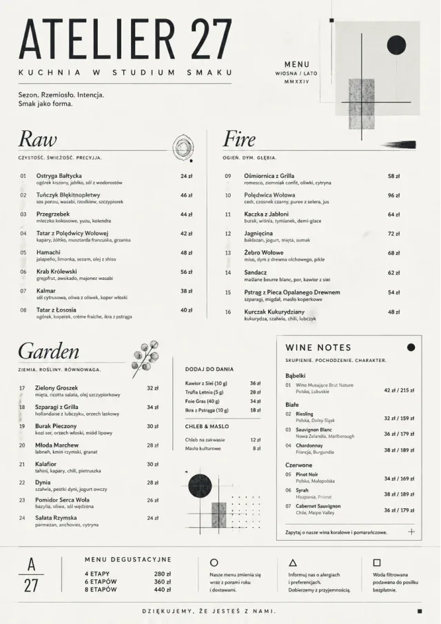 Modern Museum fancy-menu menu template preview