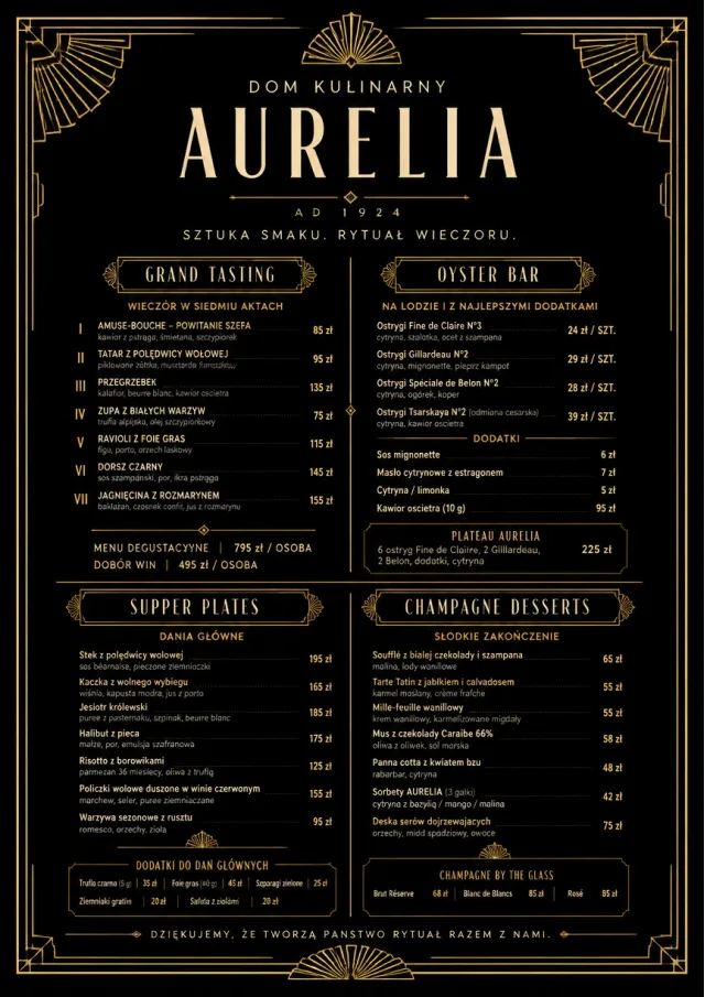 Art Deco Glamour fancy-menu menu template preview