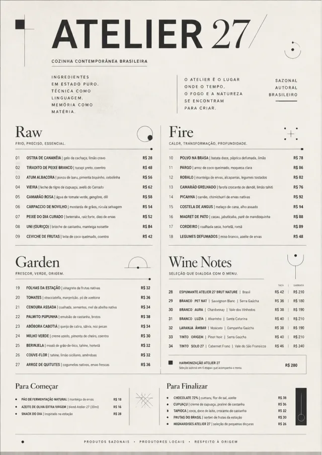 Modern Museum fancy-menu menu template preview