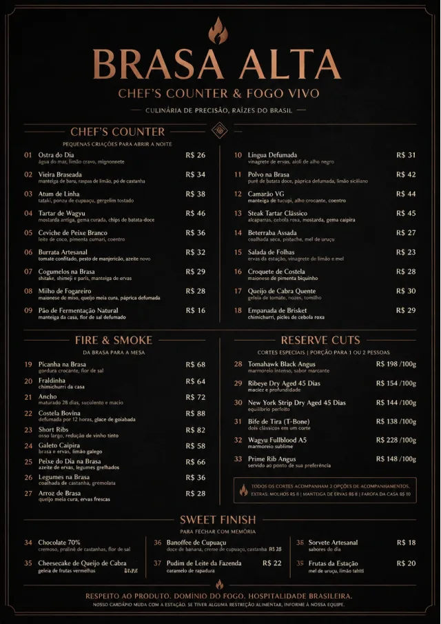 High-End Dark Mode fancy-menu menu template preview