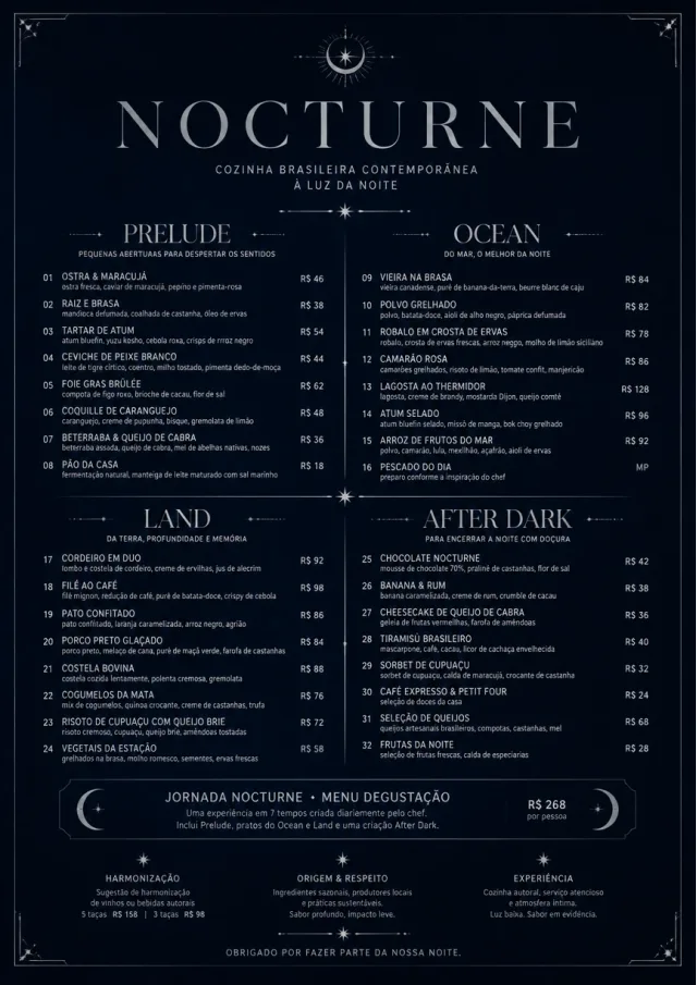 Midnight Velvet fancy-menu menu template preview