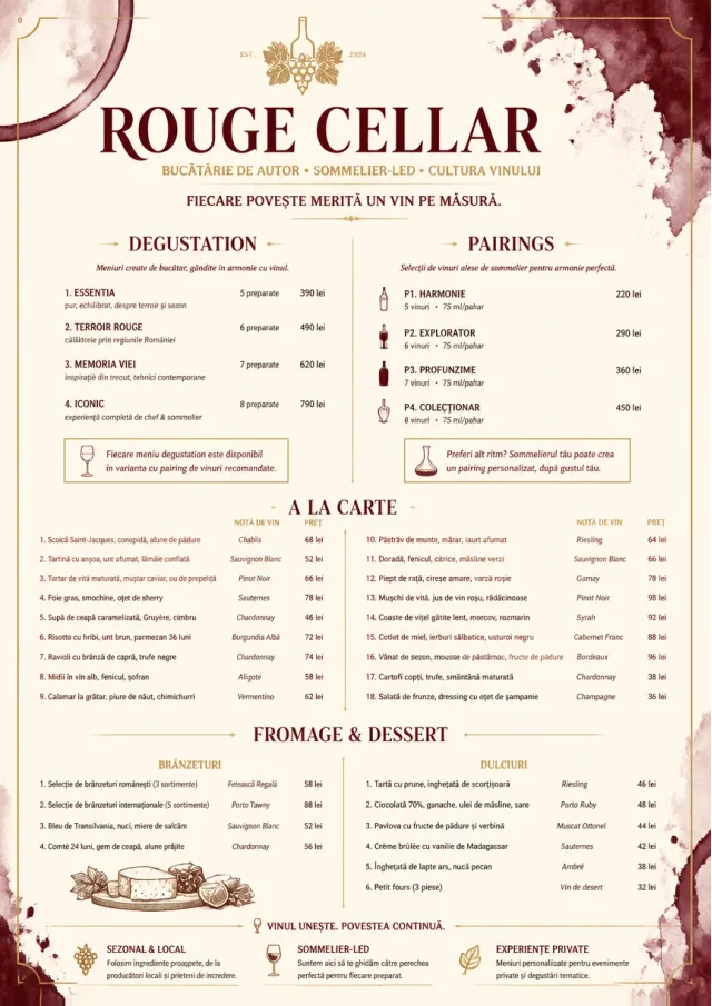 Burgundy Wine fancy-menu menu template preview