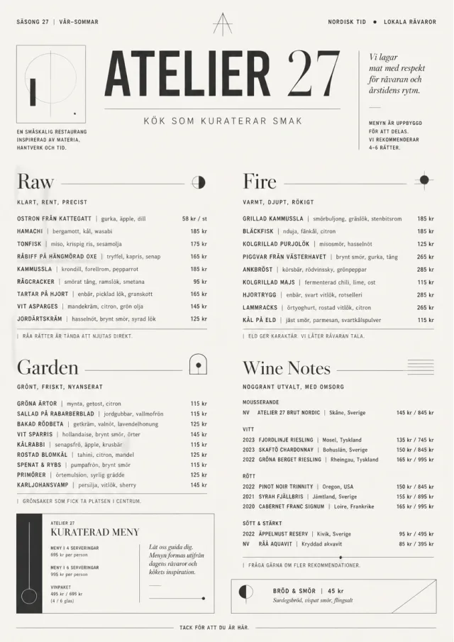 Modern Museum fancy-menu menu template preview