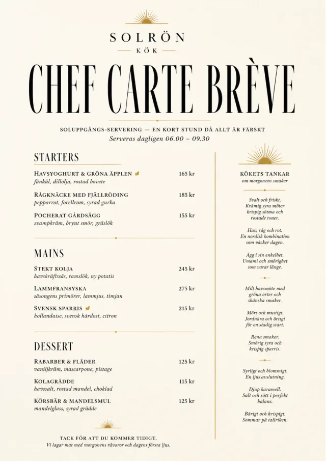 Chef Carte Brève fancy-menu menu template preview