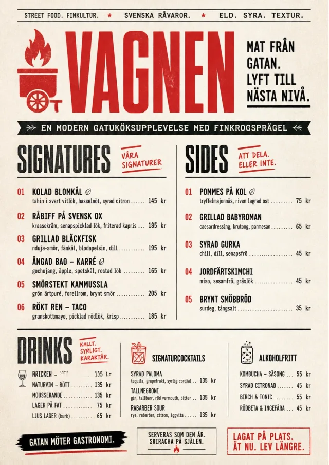 Street Stall Flyer fancy-menu menu template preview