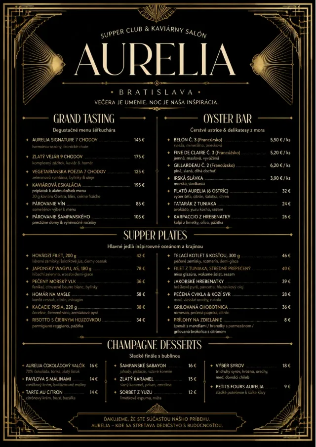 Art Deco Glamour fancy-menu menu template preview