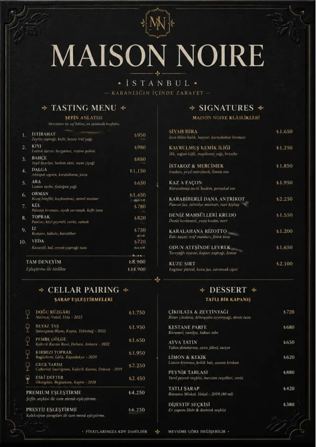 Matte Black Luxury fancy-menu menu template preview