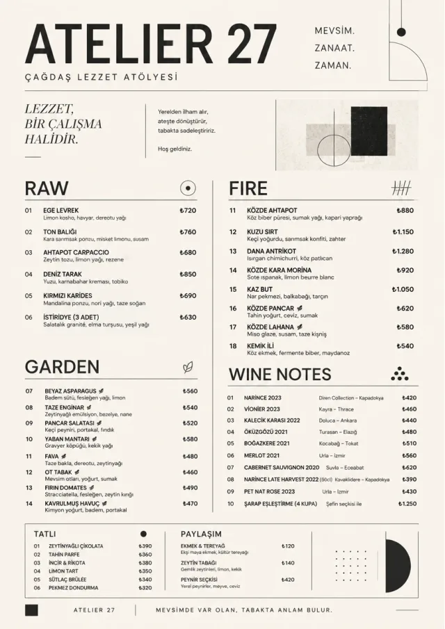 Modern Museum fancy-menu menu template preview