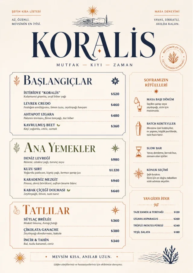 Chef Carte Brève fancy-menu menu template preview