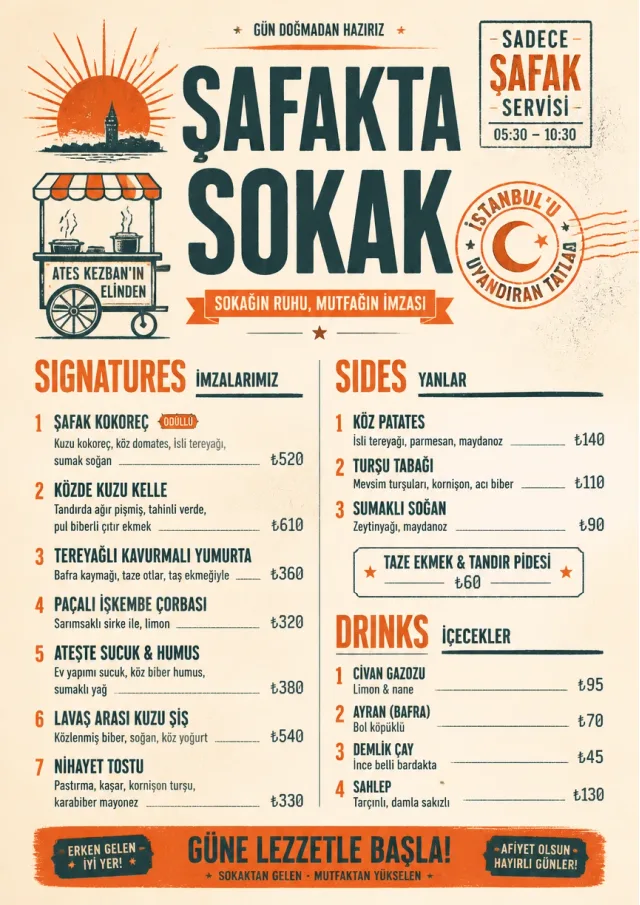 Street Stall Flyer fancy-menu menu template preview