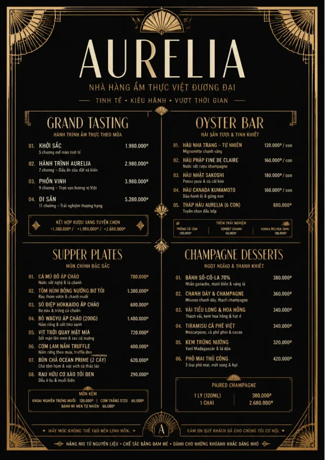 Art Deco Glamour fancy-menu menu template preview