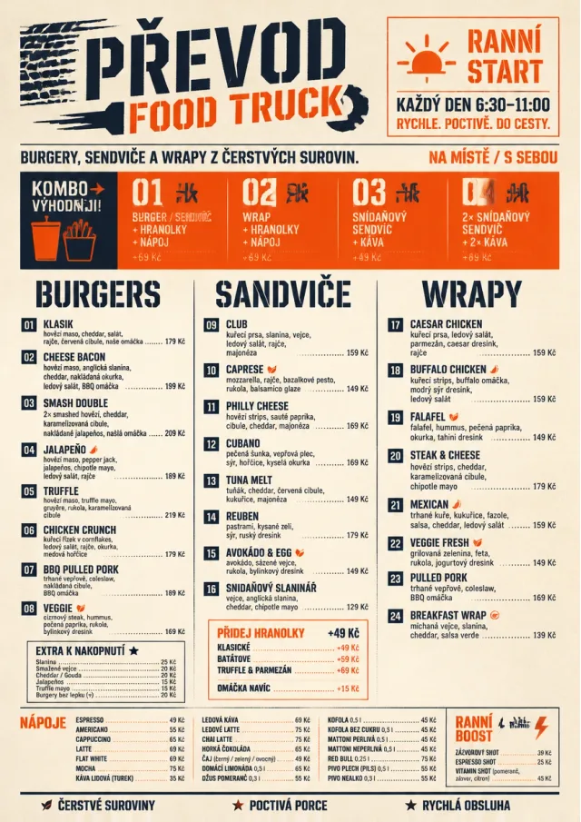 Food Truck Bold food-truck-menu menu template preview