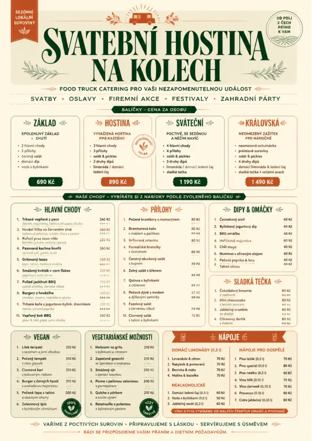 Banquet Catering food-truck-menu menu template preview