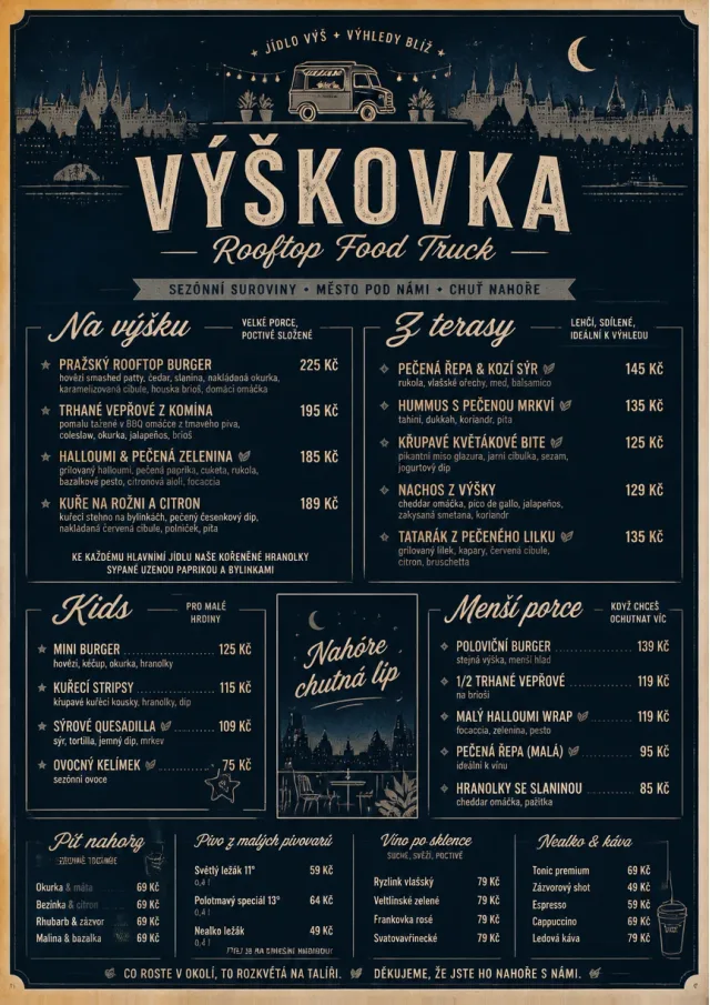 Rooftop Skyline food-truck-menu menu template preview
