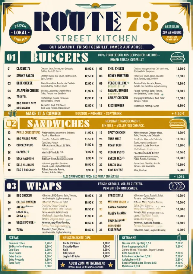 Food Truck Bold food-truck-menu menu template preview