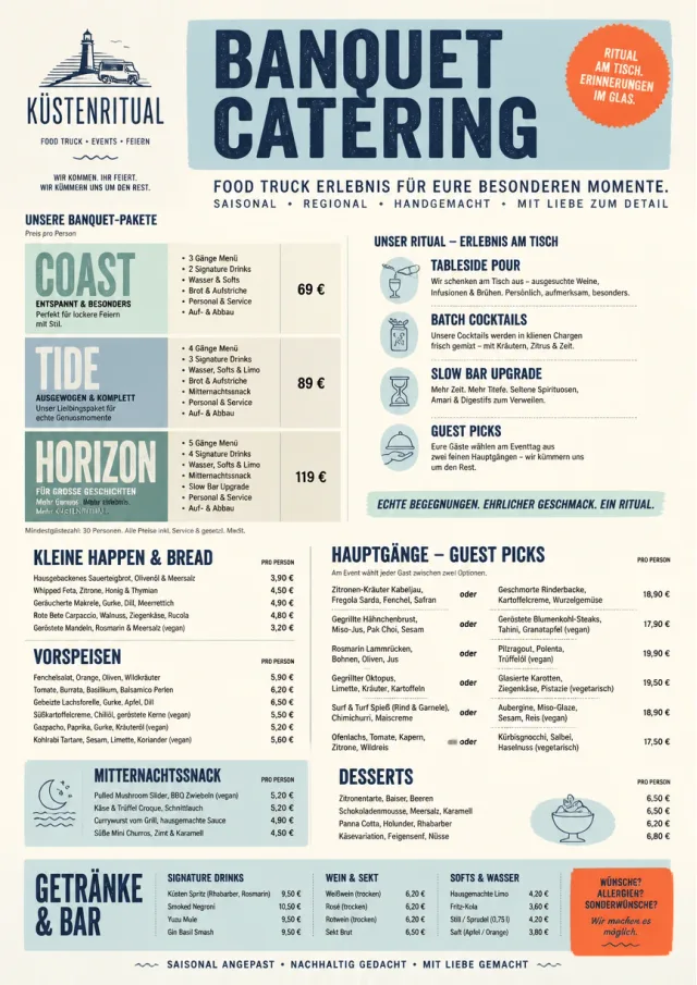 Banquet Catering food-truck-menu menu template preview