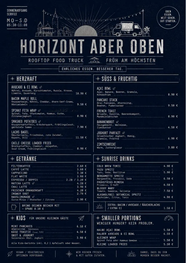 Rooftop Skyline food-truck-menu menu template preview