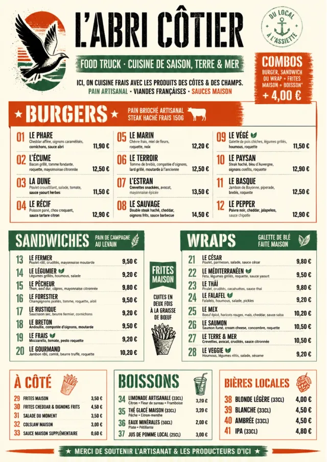 Food Truck Bold food-truck-menu menu template preview