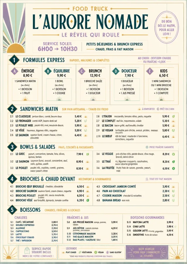 Convention Quick food-truck-menu menu template preview