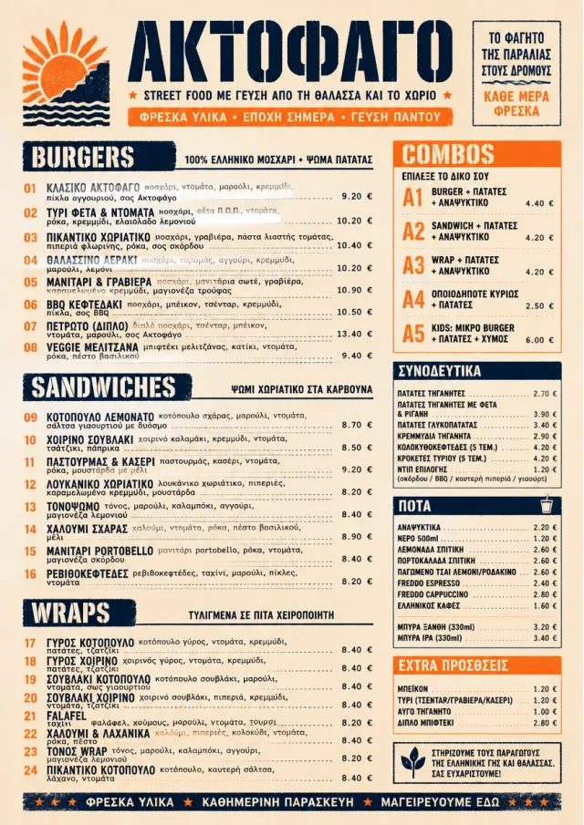Food Truck Bold food-truck-menu menu template preview