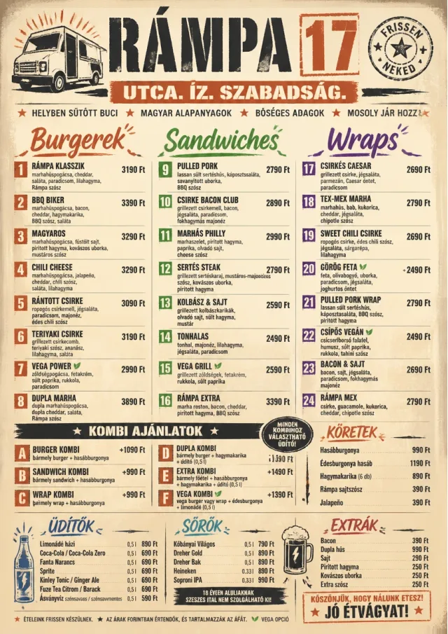 Food Truck Bold food-truck-menu menu template preview