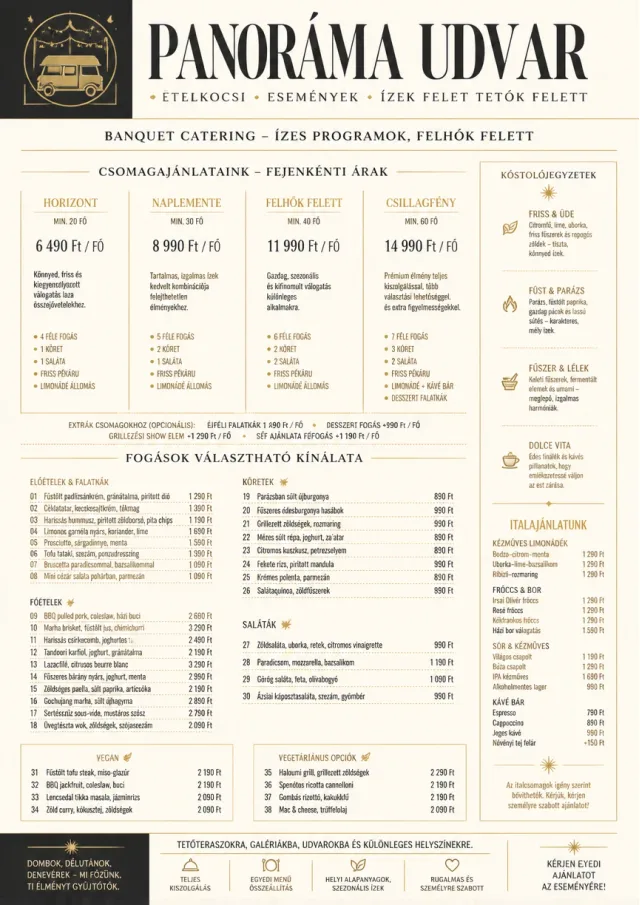 Banquet Catering food-truck-menu menu template preview