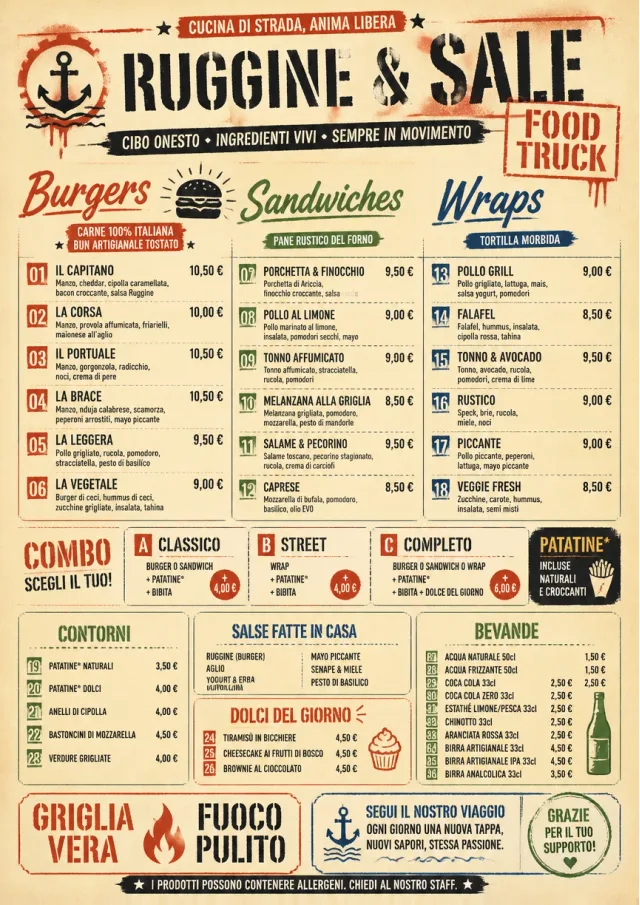 Food Truck Bold food-truck-menu menu template preview