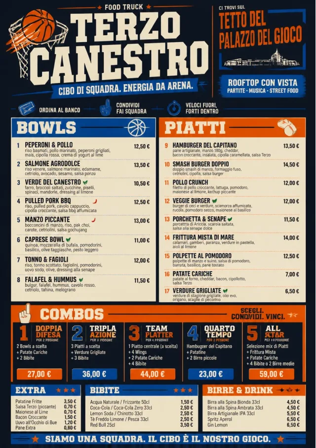 Sports Arena Energy food-truck-menu menu template preview