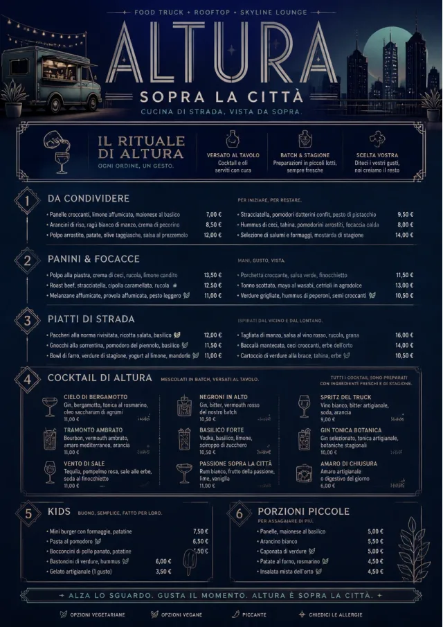 Rooftop Skyline food-truck-menu menu template preview