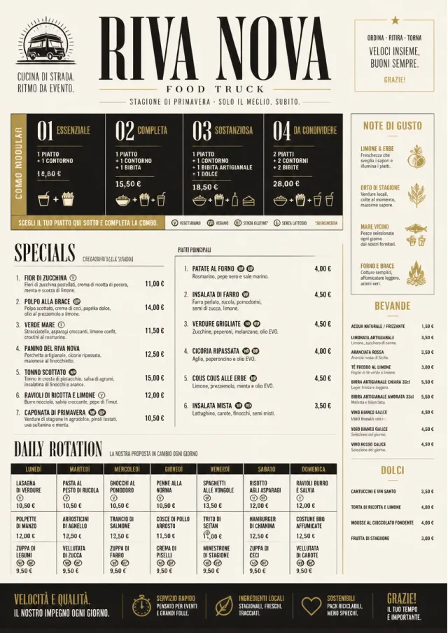 Convention Quick food-truck-menu menu template preview