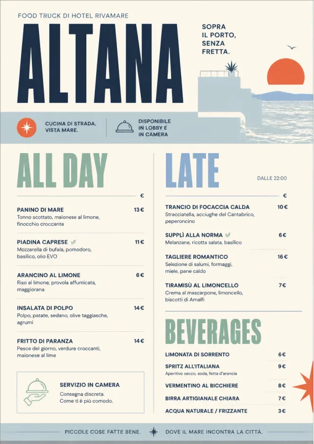 Lobby Service Card food-truck-menu menu template preview