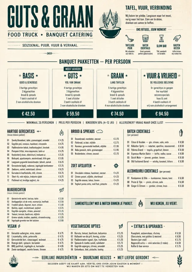 Banquet Catering food-truck-menu menu template preview