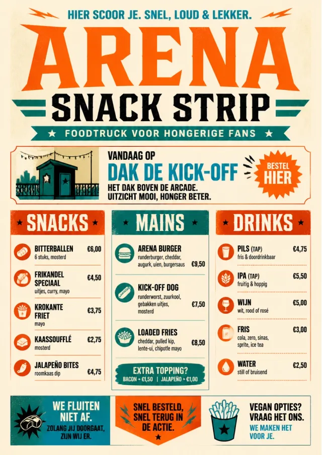 Arena Snack Strip food-truck-menu menu template preview