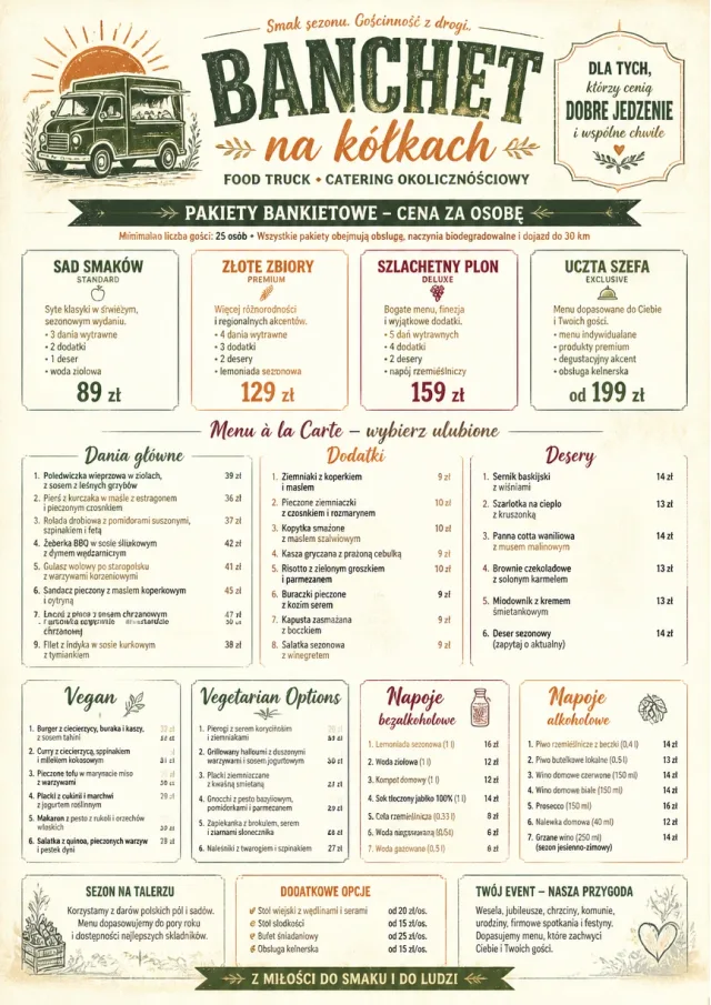 Banquet Catering food-truck-menu menu template preview