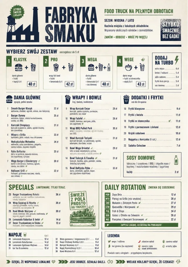 Convention Quick food-truck-menu menu template preview