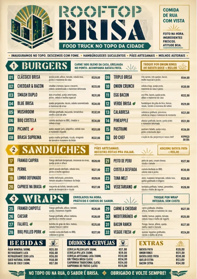 Food Truck Bold food-truck-menu menu template preview