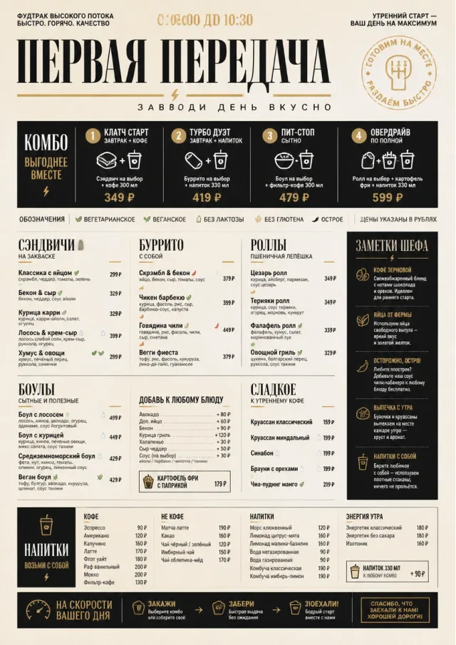 Convention Quick food-truck-menu menu template preview