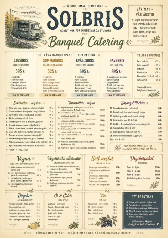 Banquet Catering food-truck-menu menu template preview