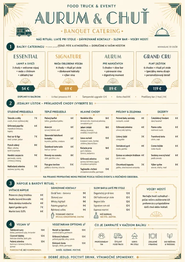 Banquet Catering food-truck-menu menu template preview